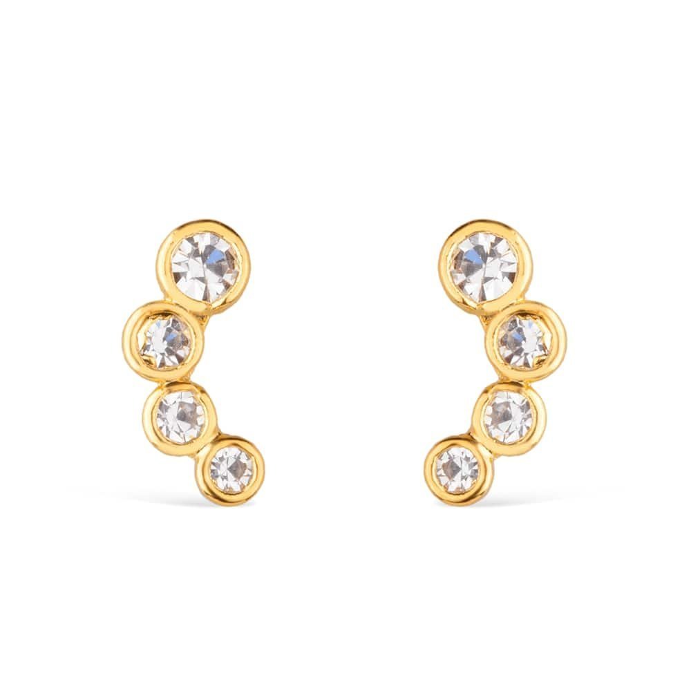 Brinco Sirius 4 Pontos de Luz Dourado