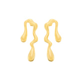 Brinco Dourado Orgânico de Gota