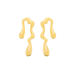 Brinco Dourado Orgânico de Gota