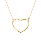 Colar Passion Dourado de Coração Vazado Arco