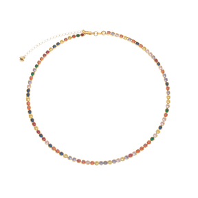 Chocker Aurora Dourado Riviera Pedras Coloridas