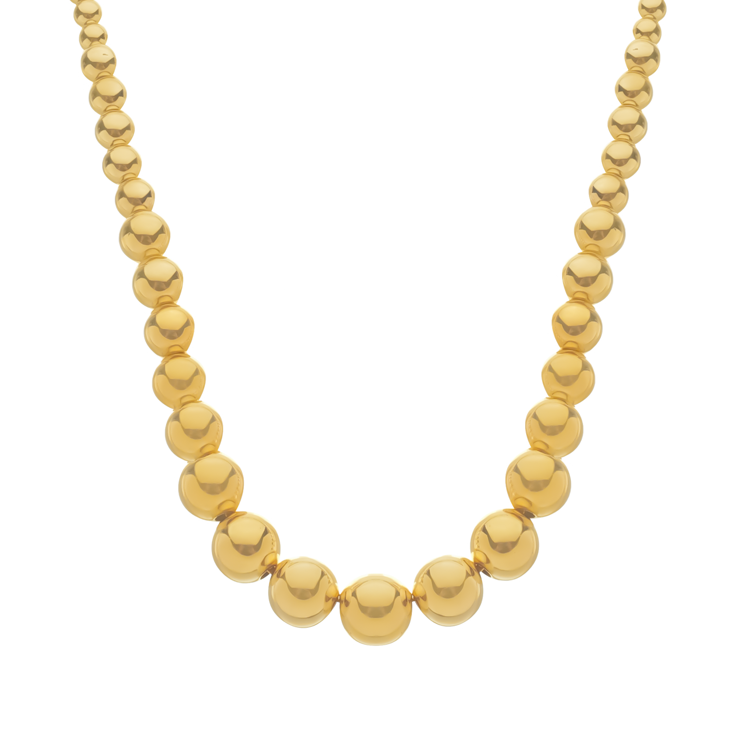 Colar Aurum  Dourado de Bolas Crescentes