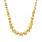 Colar Aurum  Dourado de Bolas Crescentes