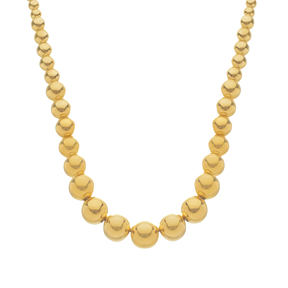 Colar Aurum  Dourado de Bolas Crescentes