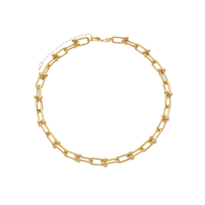 Chocker Aurum  Dourado Corrente Elos Largos