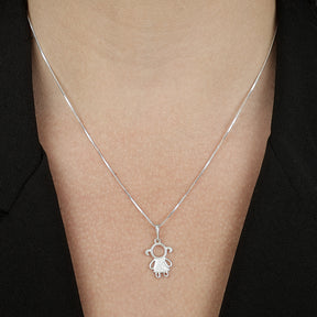 Colar Menina com Zircônia em Prata 925 - Galeria