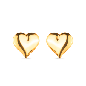 Brinco Passion Dourado de Coração Médio