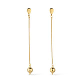 Brinco Aurum Dourado de Corrente com Bola