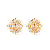 Brinco Sirius Dourado Glamour Pedras de Zircônia