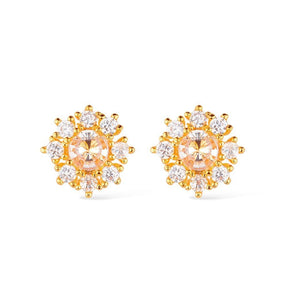 Brinco Sirius Dourado Glamour Pedras de Zircônia