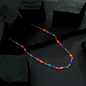 Chocker Aurora Dourada colorida com Extensor