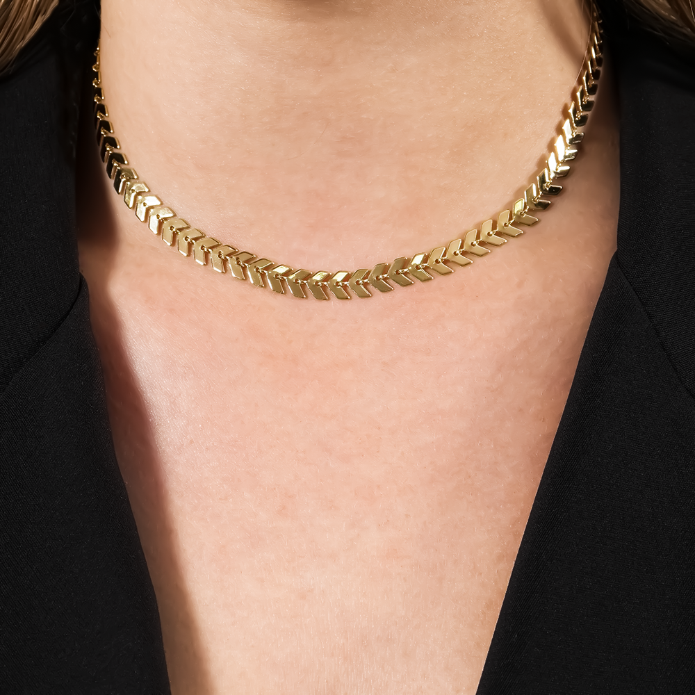 Chocker Aurum Dourado de Seta