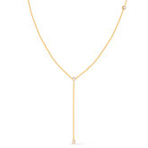 Colar Sirius Dourado Gravatinha com Pontos de Luz em Zircônia