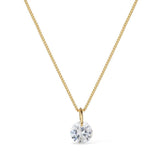 Colar Dourado Ponto de Luz em Zircônia