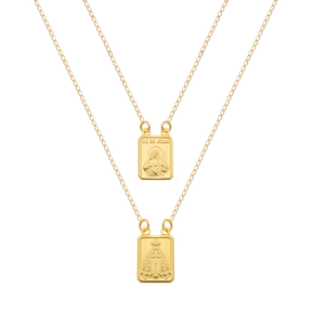 Escapulário Dourado Masculino Tradicional